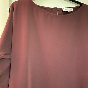 Closet London plum dress with open sleeves